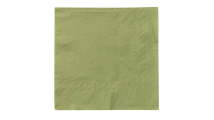 Zelltuch-Serviette, 24x24cm, 3-lagig, 1/4 Falz, oliv