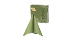 Mank-Softpoint-Serviette, 40x40cm 3-lagig, 1/4 Falz, oliv