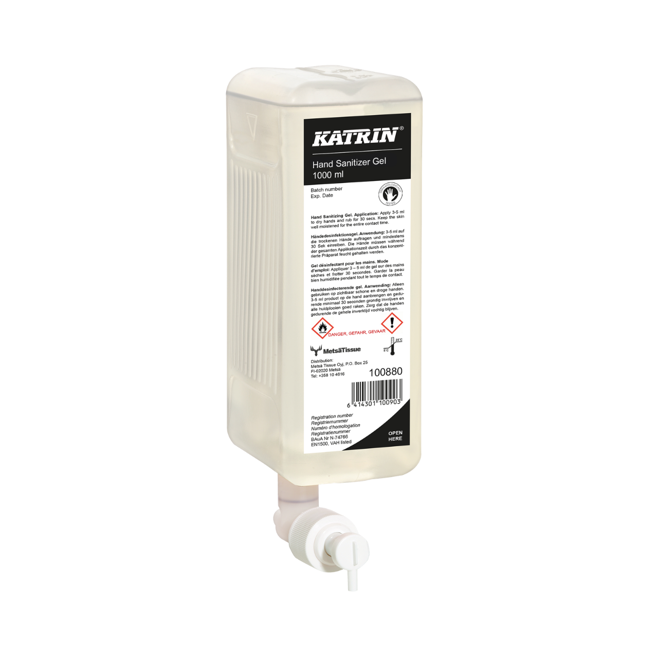 Katrin NEU H&auml;ndedesinfektions Gel, f&uuml;r 'Inclusive System', 1000ml Flakon