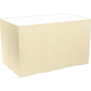Dunicel-Table-Skirting, 72cmx4m, selbstklebend, cream