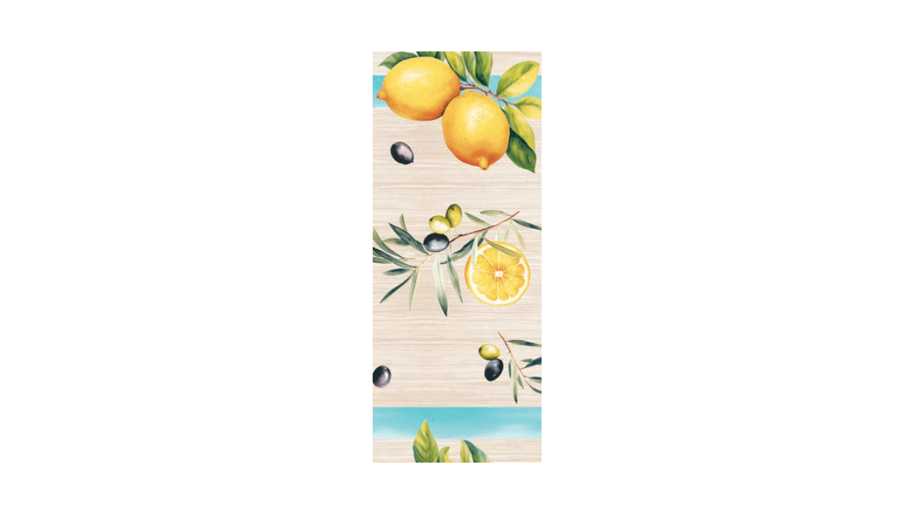 Linclass-Tischläufer, 0,40x24m, 'Olives &amp; Lemons'