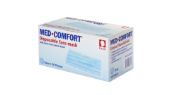 Med-Comfort Mundschutz, 3-lagig, Typ IIR gem. EN 14683, blau/weiß
