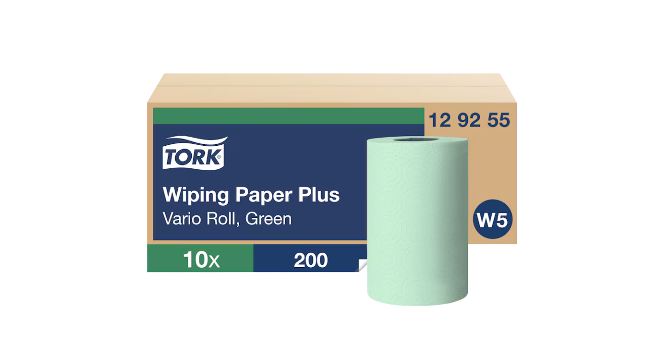 Tork Mehrzweck- Papierwicht&uuml;cher gr&uuml;n, 2-lagig, 200 Blatt/Rolle, W5