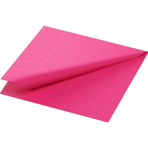 Duni-Zelltuch-Serviette, 24x24cm,3-lagig 1/4 Falz, fuchsia