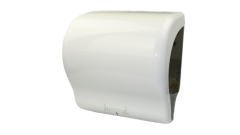 ASEO Rollhandtuchspender, Kunststoff, wei&szlig;/grau-transparent,