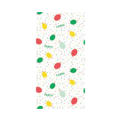 Linclass Mitteldecke, 80x80cm, 'Party Ballons', rot-gr&uuml;n