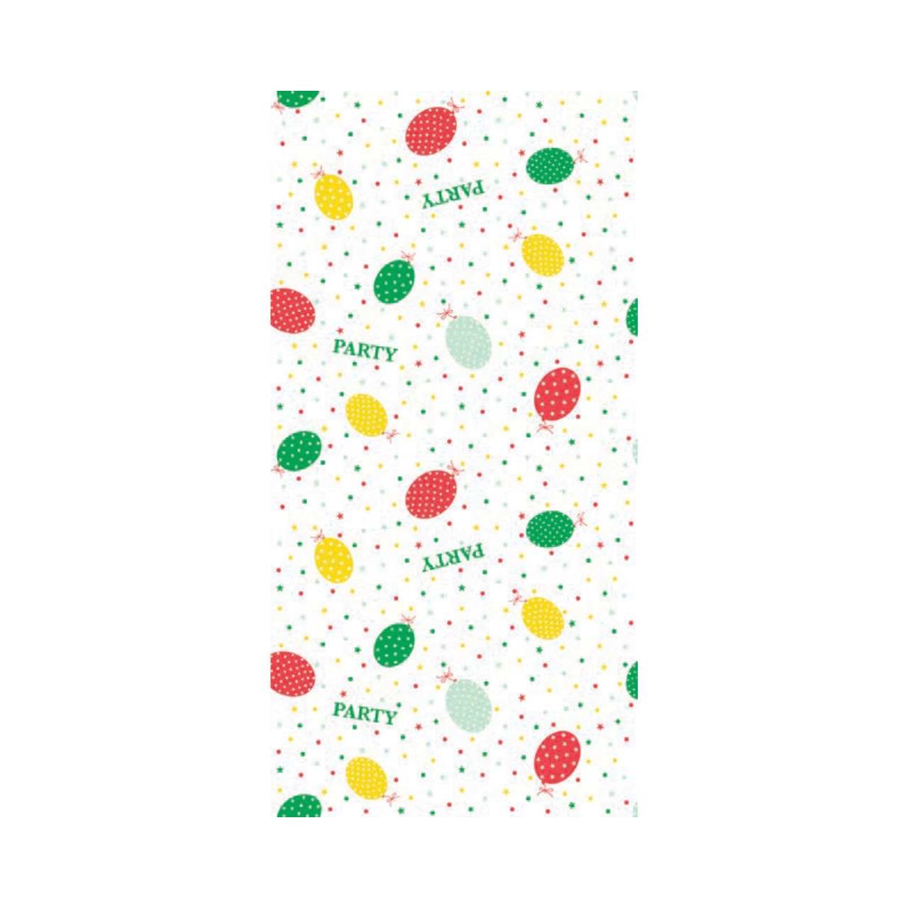 Linclass Mitteldecke, 80x80cm, 'Party Ballons', rot-gr&uuml;n
