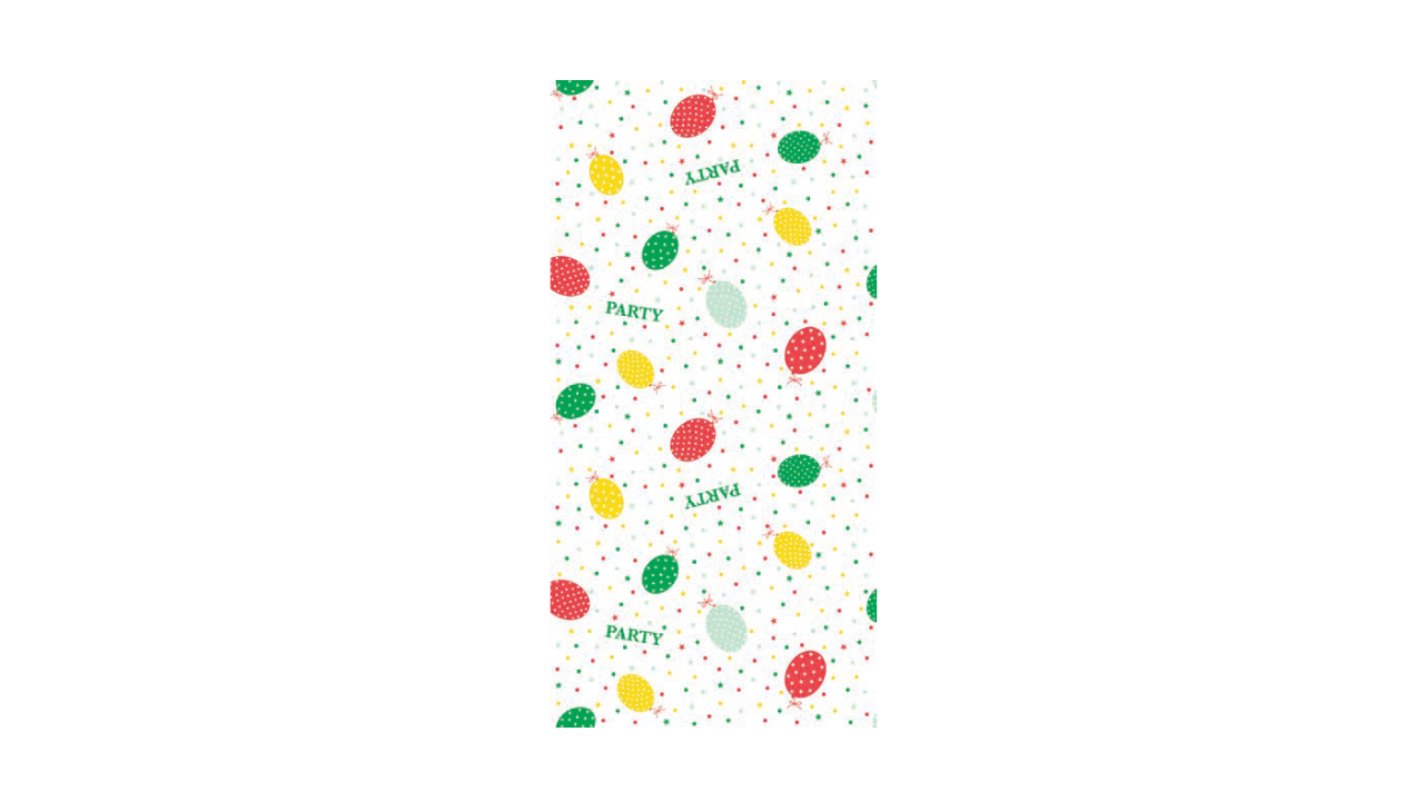 Linclass-Mitteldecke, 80x80cm, 'Party Ballons', rot-grün