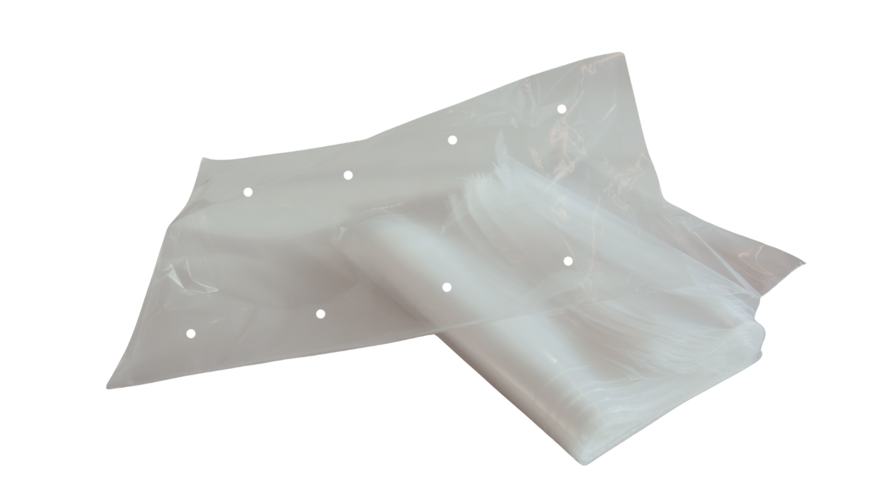 Polyethylen-Flachbeutel, 200x300mm, St&auml;rke 30&micro;, gelocht, transparent