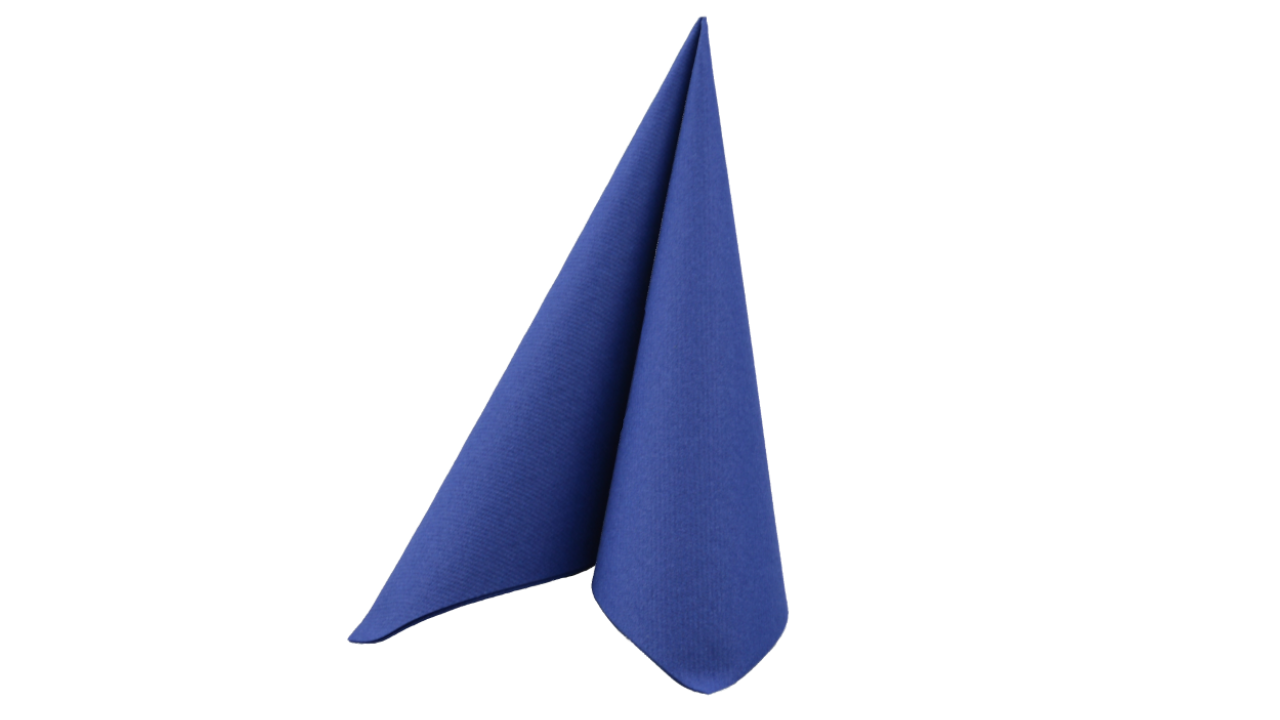 Airlaid-Serviette, 40x40cm, 1/4 Falz, royalblau