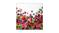 Zelltuch-Serviette, 33x33cm, 3-lagig, 1/4-Falz, 'Forest Fruit'