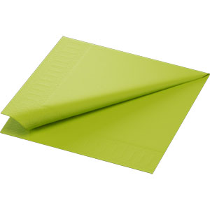 Duni-Zelltuch-Serviette, 40x40cm,3-lagig 1/4 Falz, kiwi