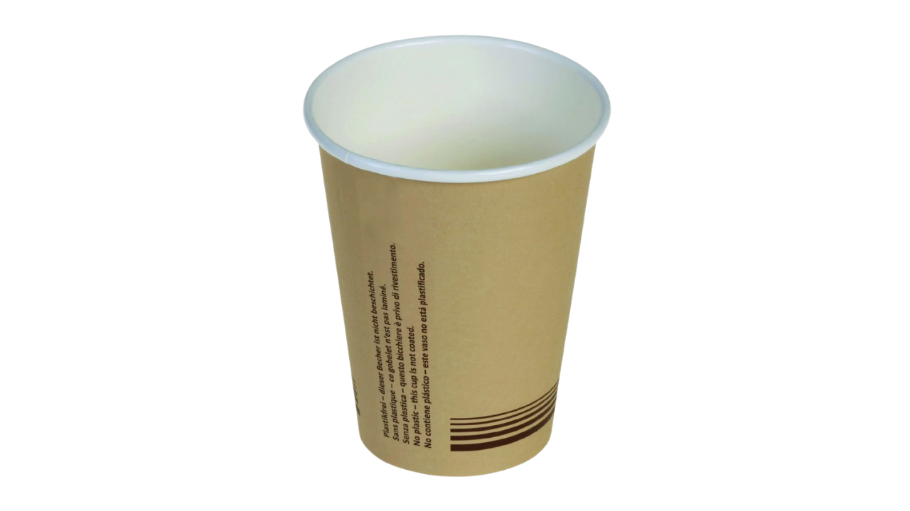 Naturesse Kaffeebecher Kraftpapier 300ml, 'ohne Plastiklamination' braun