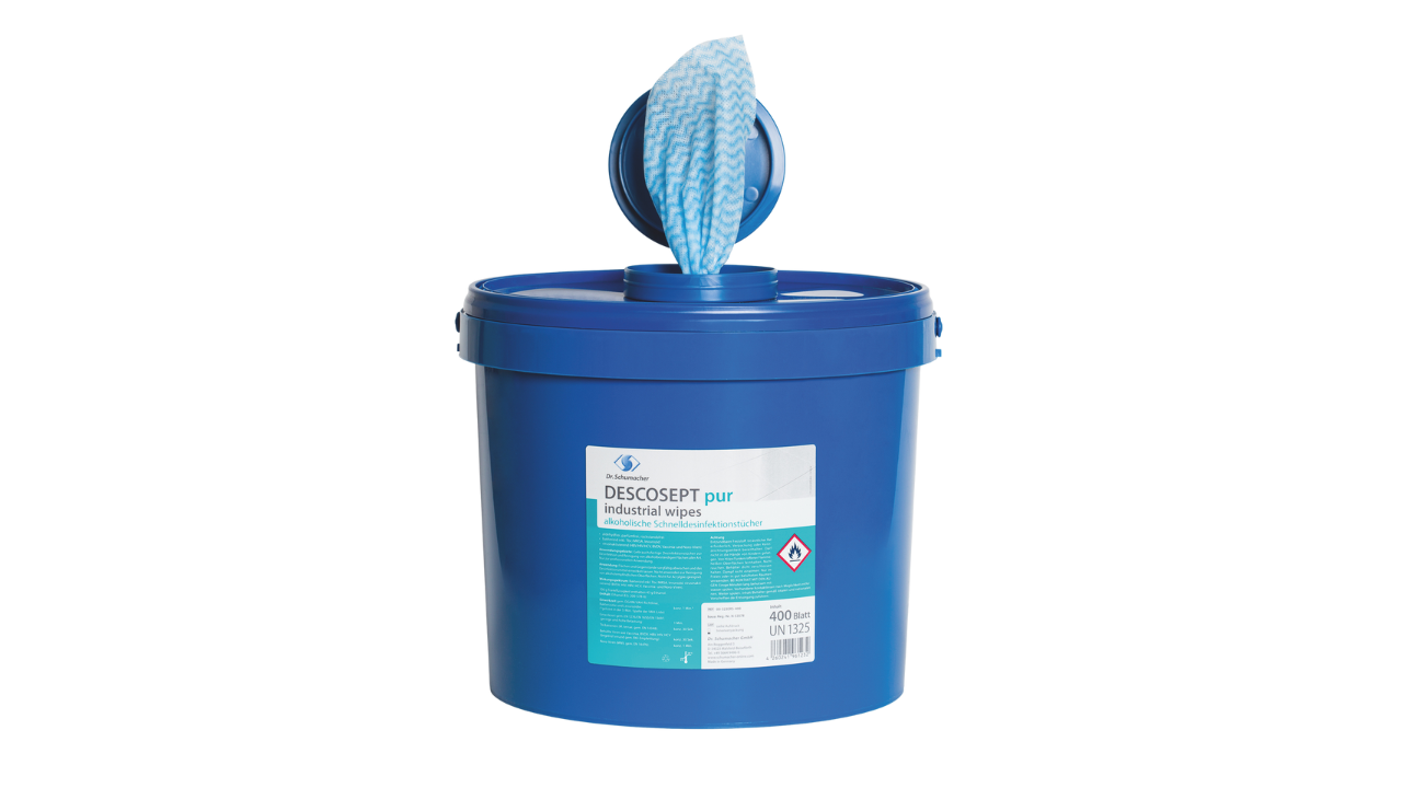 Vliestuchspender-Eimer Descosept Pur Industrial Pur Wipes inkl.400 Tücher