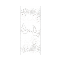 Linclass-Tischl&auml;ufer, 0,40x24m, 'Hochzeit' hellgrau-silber