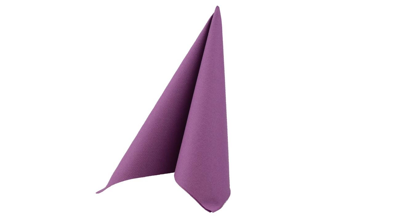 Airlaid-Serviette, 40x40cm, 1/4 Falz, amethyst-aubergine