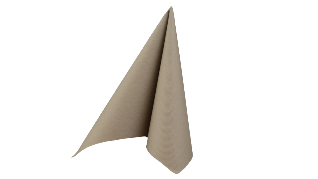 Airlaid-Serviette, 40x40cm, 1/4 Falz, beige-grey