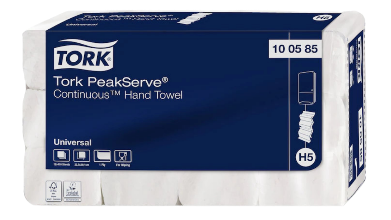 Tork PeakServe&reg; Endlos Handt&uuml;cher H5 1-lagig, Univer., 20,1x22,5cm, Interfold