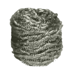 Topfreiniger, klein, aus Edelstahl- Spiralen, rund, Maxi SP40 (10er)