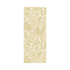 Linclass-Tischl&auml;ufer, 0,40x24m, 'Jordan' wei&szlig;/gold