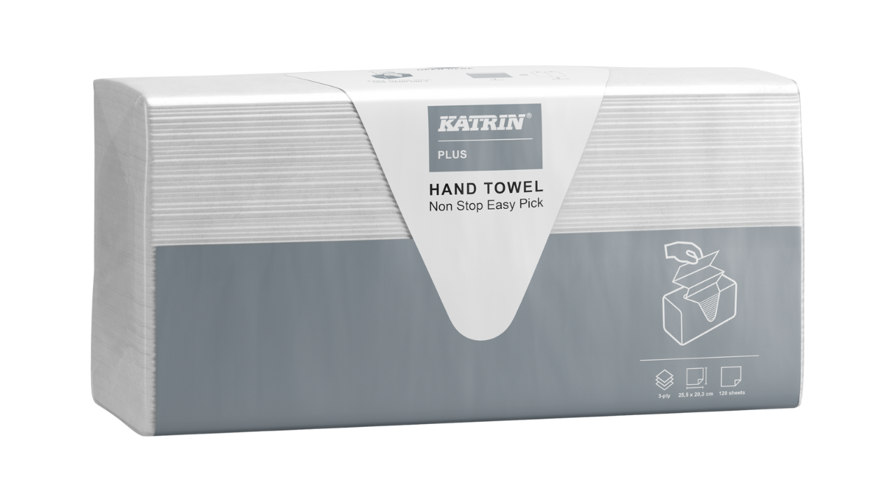 Katrin Handtuch-Papier, wei&szlig;, 3-lagig, Tissue, 20,3x25,5cm, Easy Pick