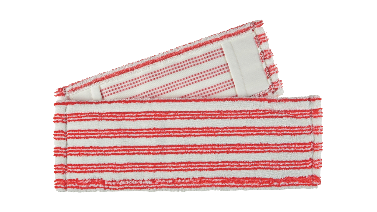 Micro-Borstenmop 'Sani Correct', weiß/rot, 40cm