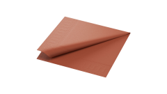 Duni-Zelltuch-Serviette, 24x24cm,3-lagig 1/4 Falz, earth terra
