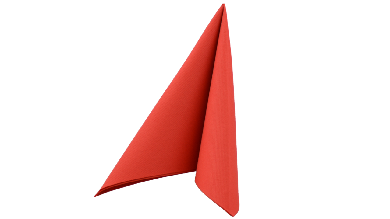 Airlaid-Serviette, 40x40cm, 1/4 Falz, rot