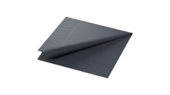 Duni-Zelltuch-Serviette, 40x40cm,3-lagig 1/4 Falz, schwarz