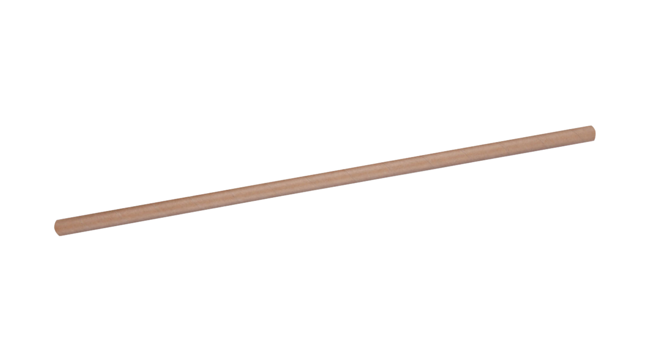 Trinkhalm &oslash;8mm, 250mm, 'Jumbo' aus FSC Papier, braun