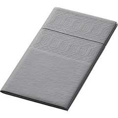 Duni-Zelltuch-Serviette,33x33cm,3-lagig, 1/8 Kopffalz, granite grey