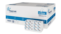 Papernet Handtuch-Papier, hochwei&szlig;, 2-lagig, Tissue, 24x23cm, Zickzack