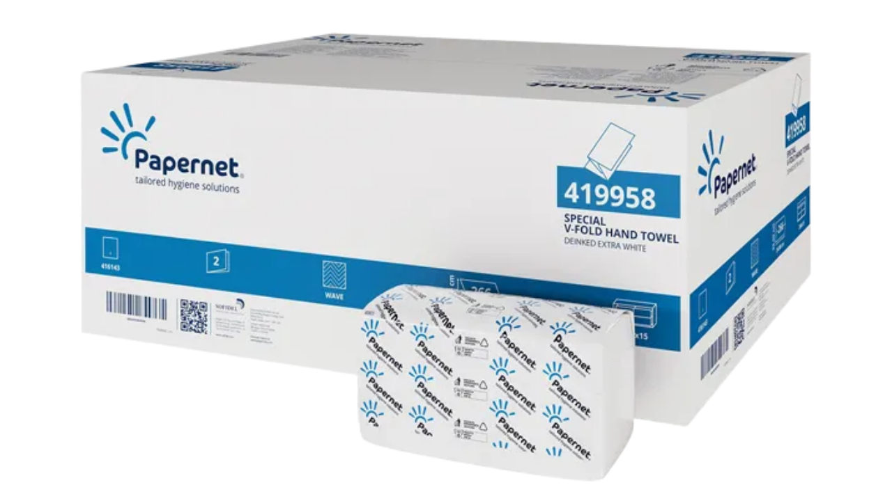 Papernet Handtuch-Papier, hochwei&szlig;, 2-lagig, Tissue, 24x23cm, Zickzack