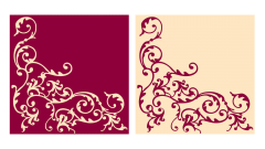 Linclass-Serviette, 40x40cm, 1/4-Falz, 'Pomp' bordeaux/creme