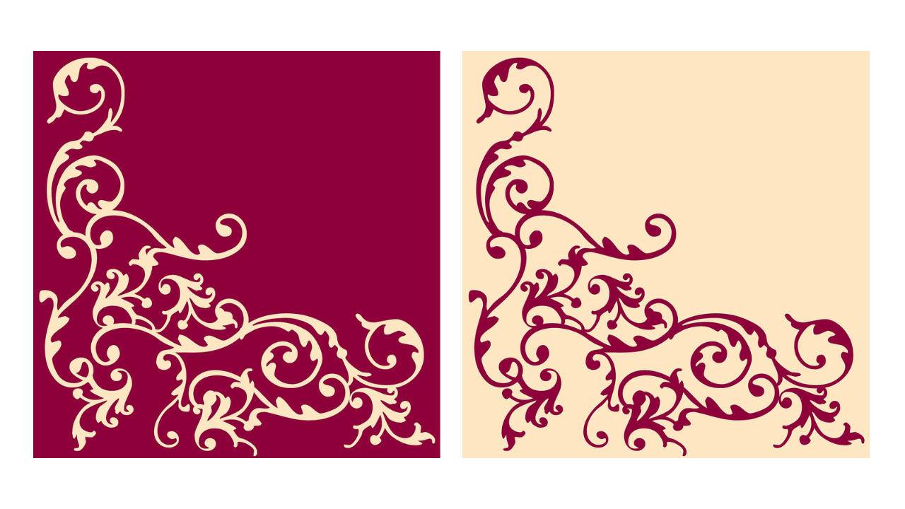 Linclass-Serviette, 40x40cm, 1/4-Falz, 'Pomp' bordeaux/creme