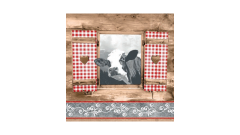 Zelltuch-Serviette, 40x40cm, 3-lagig, 1/4 Falz, 'Almblick'