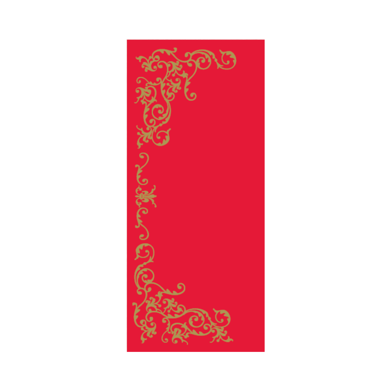 Linclass Mitteldecke, 80x80cm, 'Pomp' gold/rot