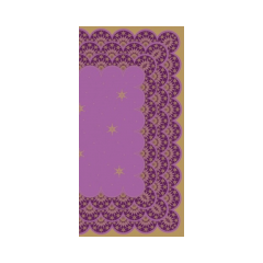 Linclass Mitteldecke, 80x80cm, ''Saphira'' aubergine