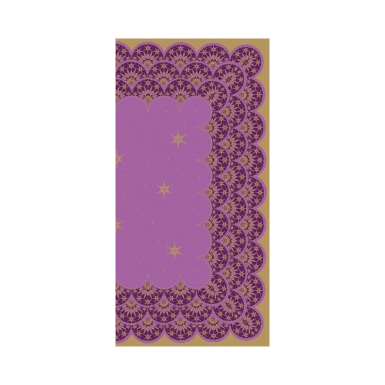 Linclass Mitteldecke, 80x80cm, ''Saphira'' aubergine