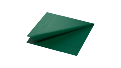 Duni-Zelltuch-Serviette, 24x24cm,3-lagig 1/4 Falz, jägergrün