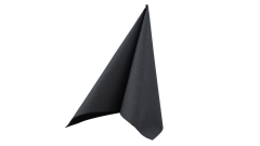 Airlaid-Serviette, 40x40cm, 1/4 Falz, schwarz