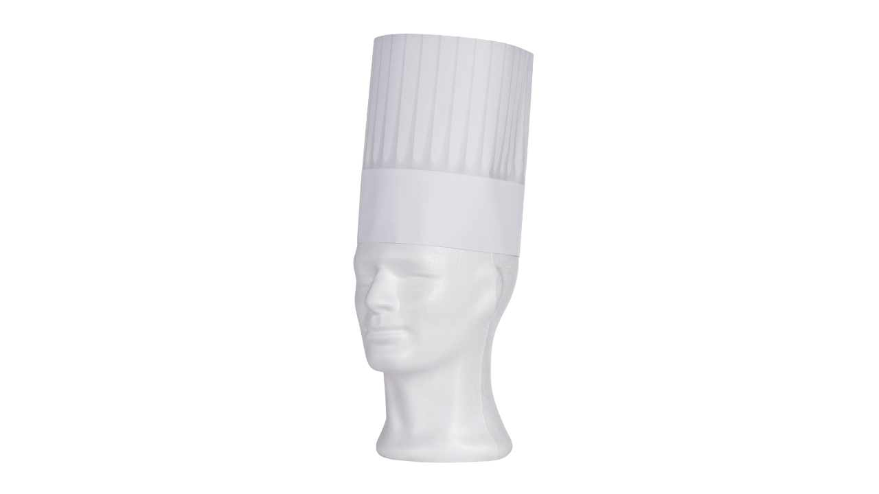 Kochmützen 'Profi',aus geprägtem Papier Höhe 23cm, weiß