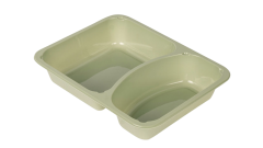 Duni-Meal Menüschale, CPET, 2-geteilt, 225x175x43mm, 655/455ml, grün