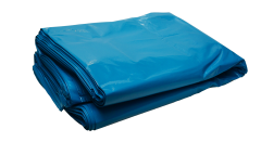 LDPE-Müllsack, 180 Liter,500+450x1250mm, blau, Stärke 85µ