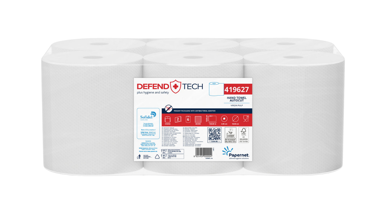 Papernet-Rollenhandtuch, hochweiß, 2-lagig, Tissue, 20cmx140m