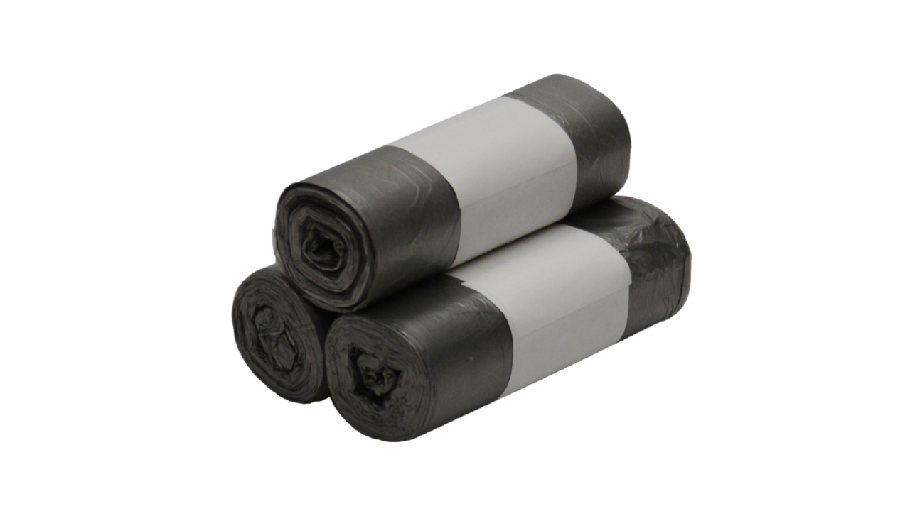 HDPE-Mülleimerbeutel, 30 Liter,500x600mm grau, Stärke 6µ