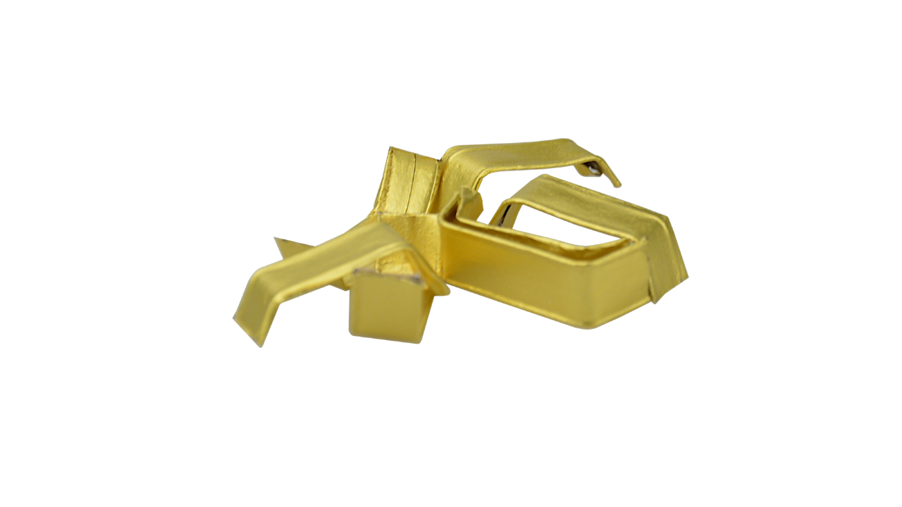 Verschluss-Clipse, Länge 33mm, uni-gold