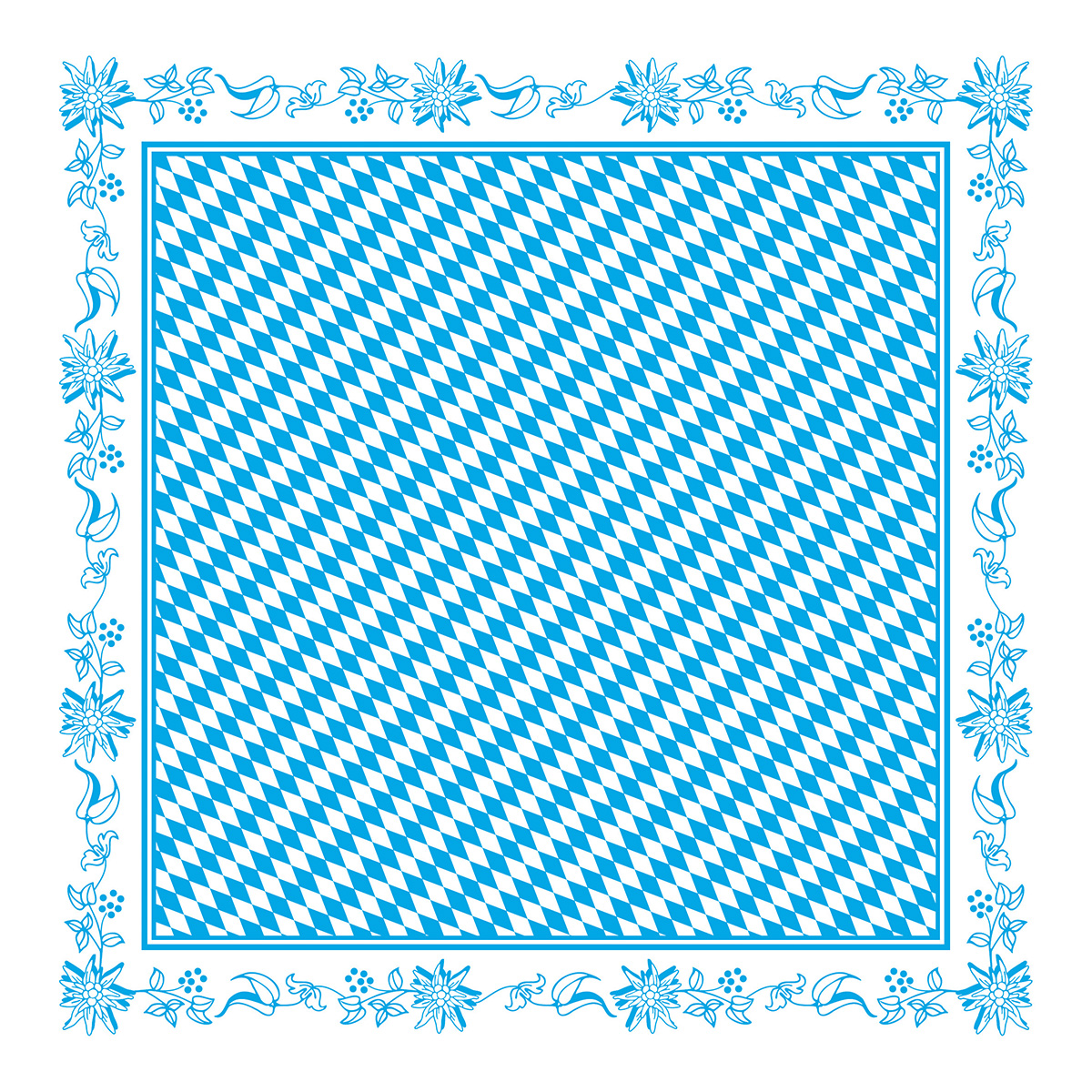 Linclass-Mitteldecke, 80x80cm, 'Bayern'