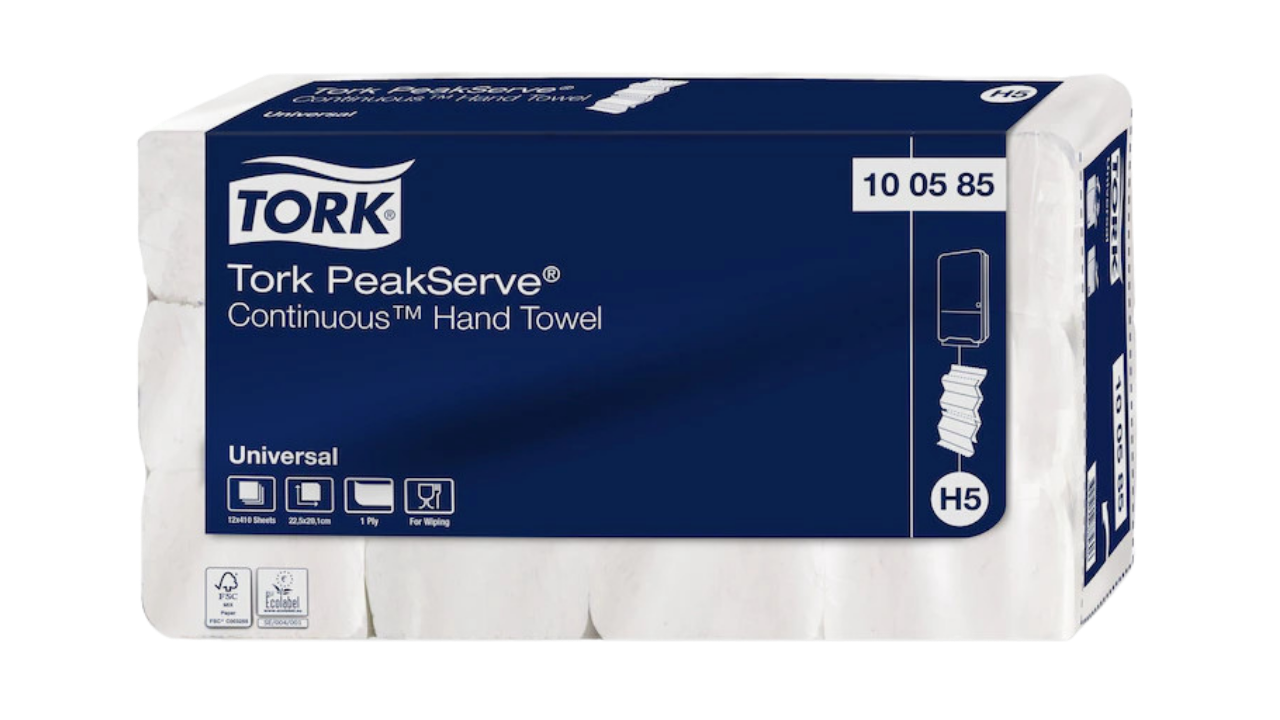 Tork PeakServe&reg; Endlos Handt&uuml;cher H5 1-lagig, Univer., 20,1x22,5cm, Interfold