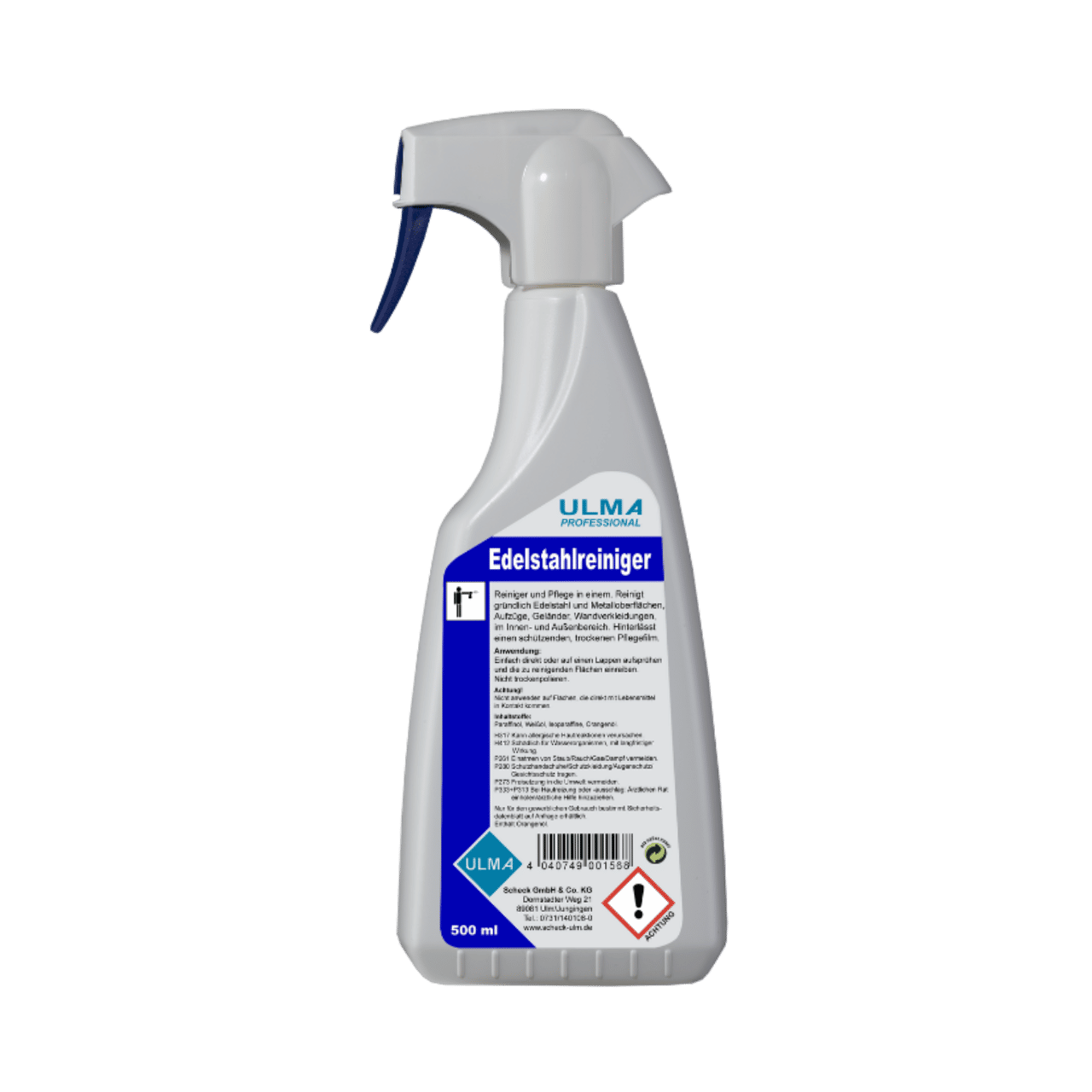 Edelstahlreiniger, mit Pflege Spr&uuml;hflasche, fl&uuml;ssig, 500ml